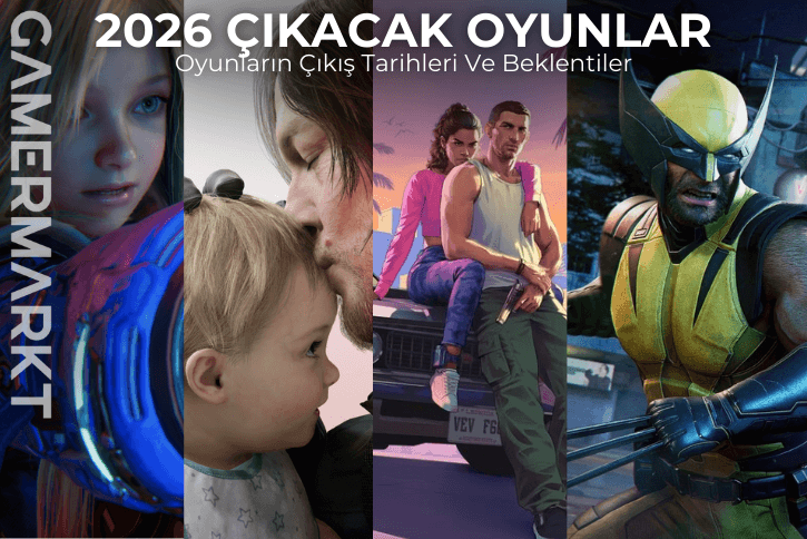 2026 çıkacak oyunlar kolaj görseli – GTA 6, Wolverine ve yeni AAA yapımlar