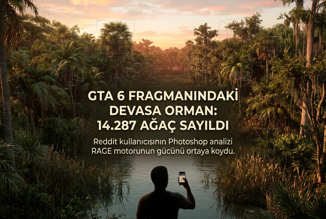 GTA 6 Fragmanındaki Ağaçları Tek Tek Sayan Oyuncu: 14.287 Ağaç ve RAGE Motorunun Gücü