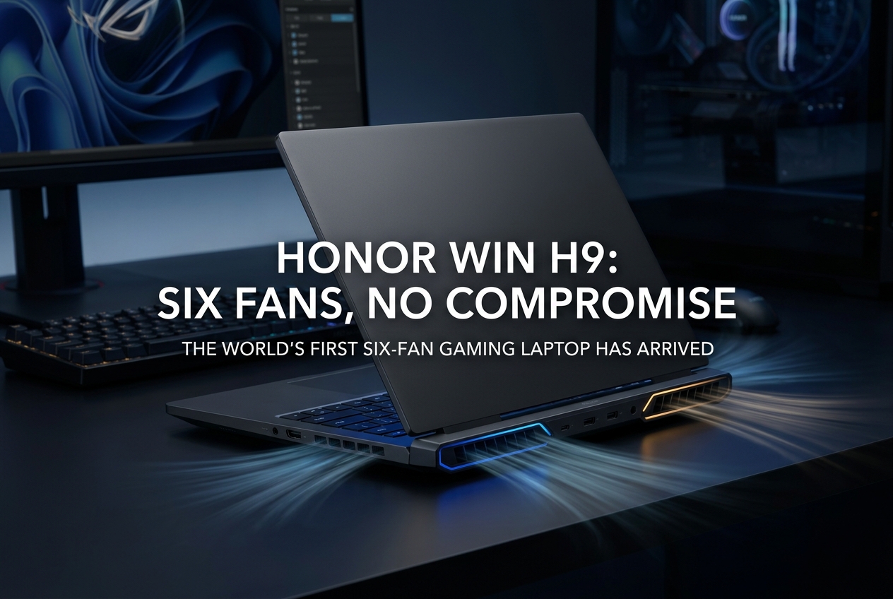 Honor Win H9: World's First 6-Fan Gaming Laptop With RTX 5070 Ti