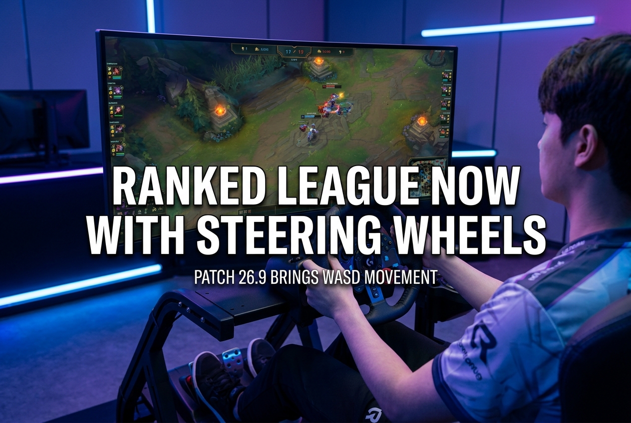 You Can Now Play League of Legends With a Steering Wheel: WASD Hits Ranked in Patch 26.9