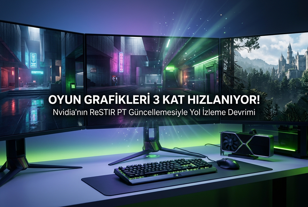 Nvidia'nın Yeni ReSTIR PT Güncellemesi: Yol İzleme Performansı 3 Kat Artıyor