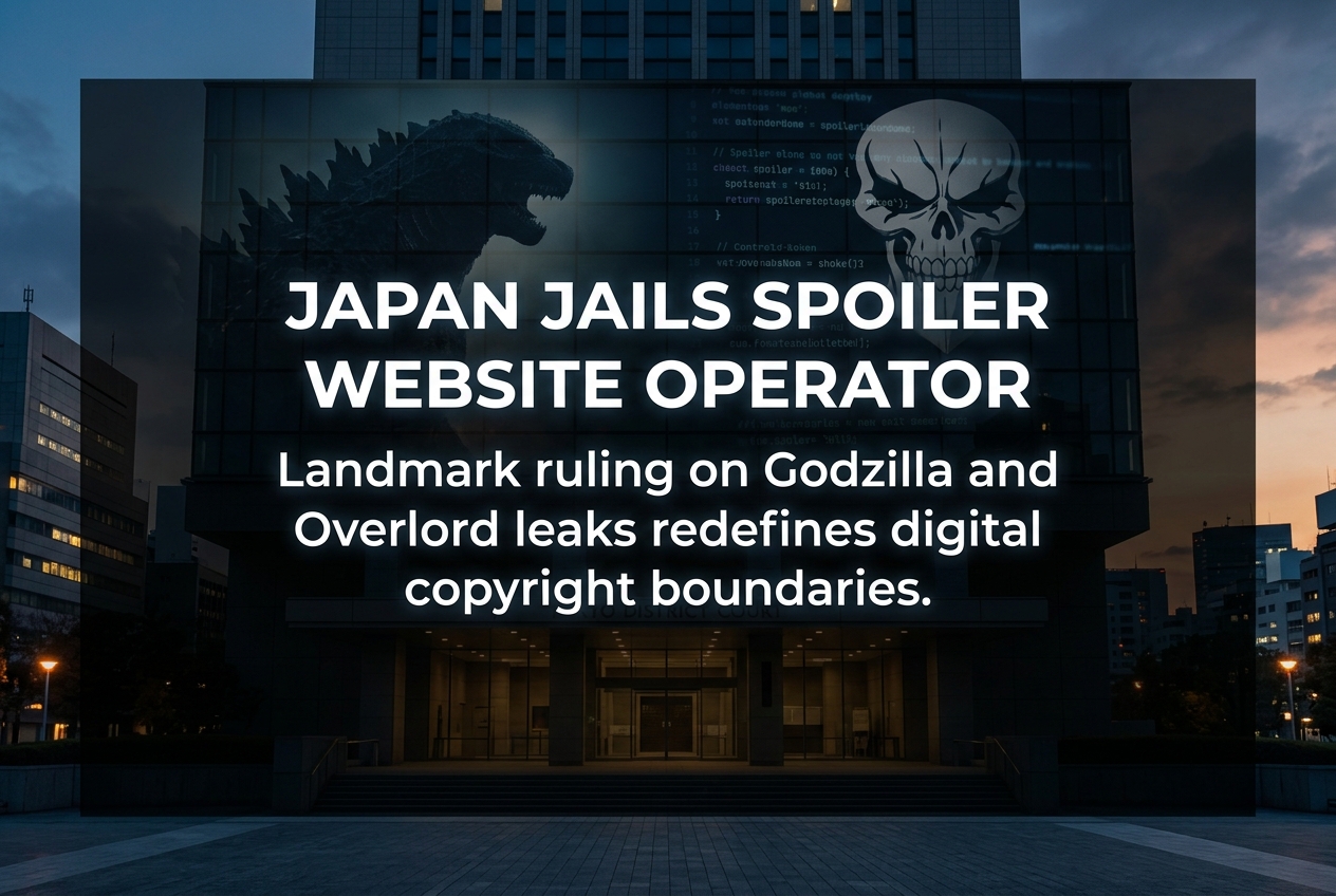 Man Sentenced to Prison for Running a Spoiler Website: Japan’s Landmark Copyright Ruling