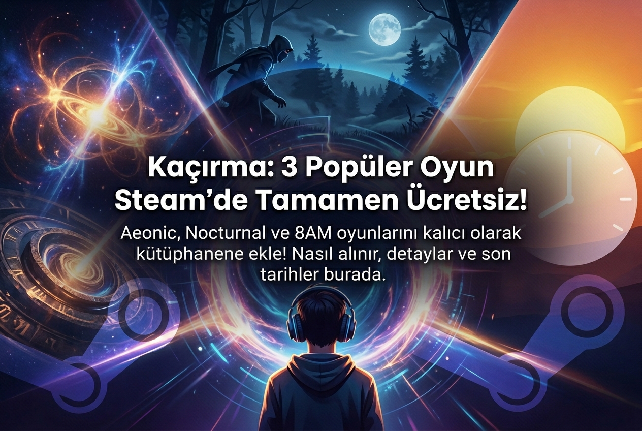 Steam’de Ücretsiz Olan 3 Oyun: Aeonic, Nocturnal ve 8AM Nasıl Alınır?