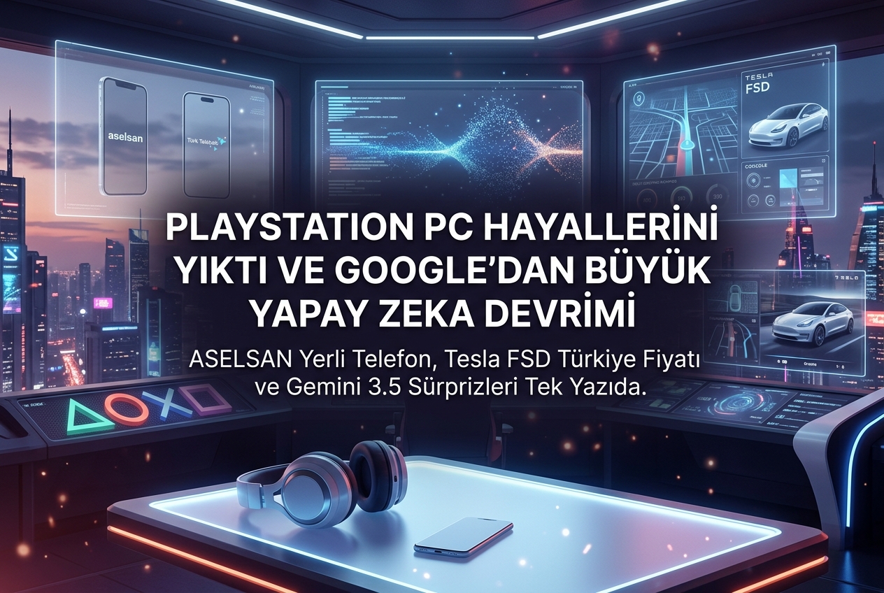Teknoloji Gündemi: ASELSAN Telefon, Google AI Devrimi, Tesla FSD ve PlayStation’ın Büyük Kararı