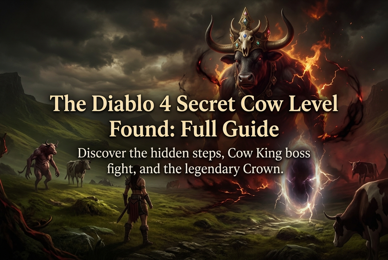 Diablo 4 Secret Cow Level Finally Discovered: Full Guide, Steps, and the Cow King's Crown