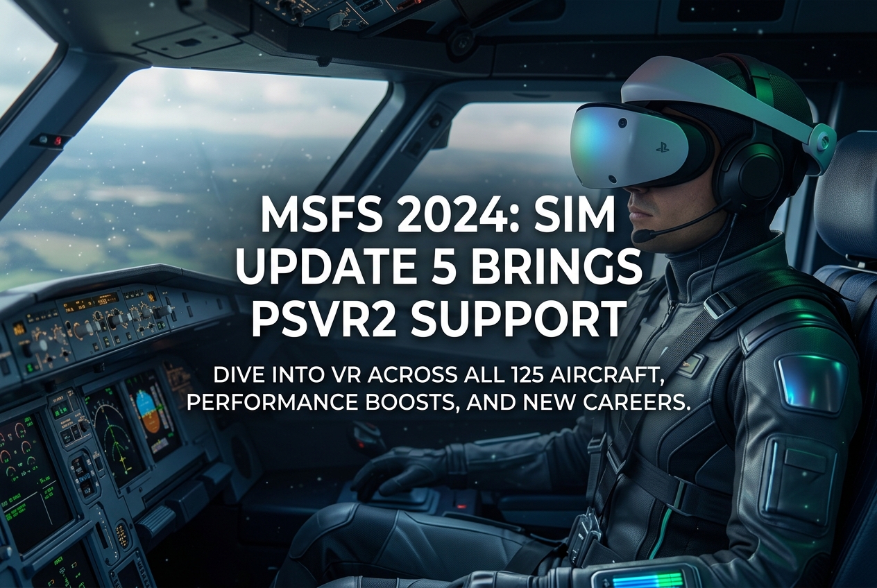 Microsoft Flight Simulator 2024 PSVR2 Support Is Live: Everything in Sim Update 5
