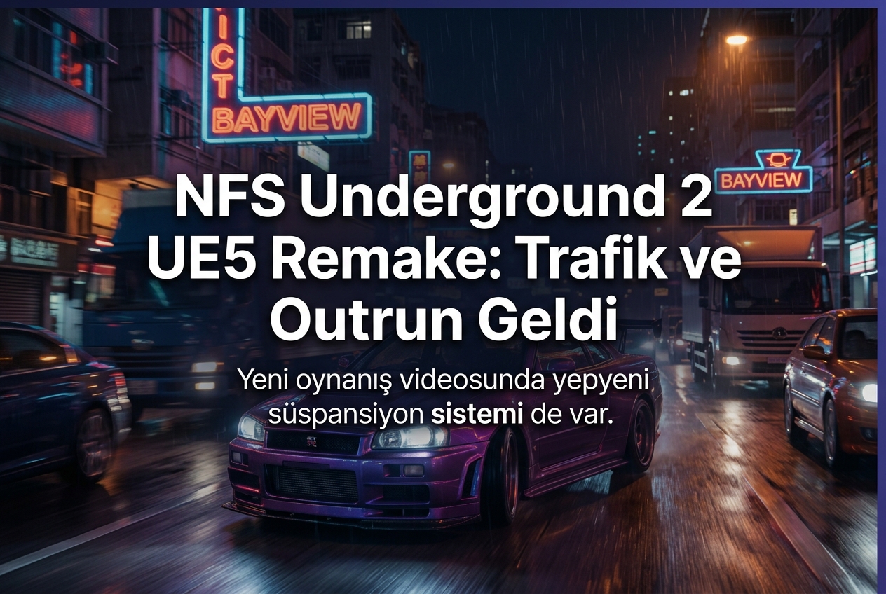 NFS Underground 2 Fan Remake Projesi TUFU’dan Yeni Oynanış Videosu: Trafik ve Outrun Yarışları Geldi