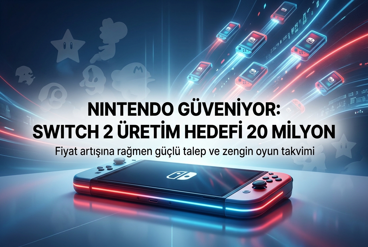 Switch 2 Üretim Hedefi 20 Milyona Yükseldi: Nintendo Zamdan Korkmuyor