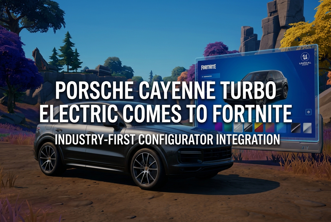 Porsche Brings the Cayenne Turbo Electric to Fortnite with an Industry-First Configurator Integration