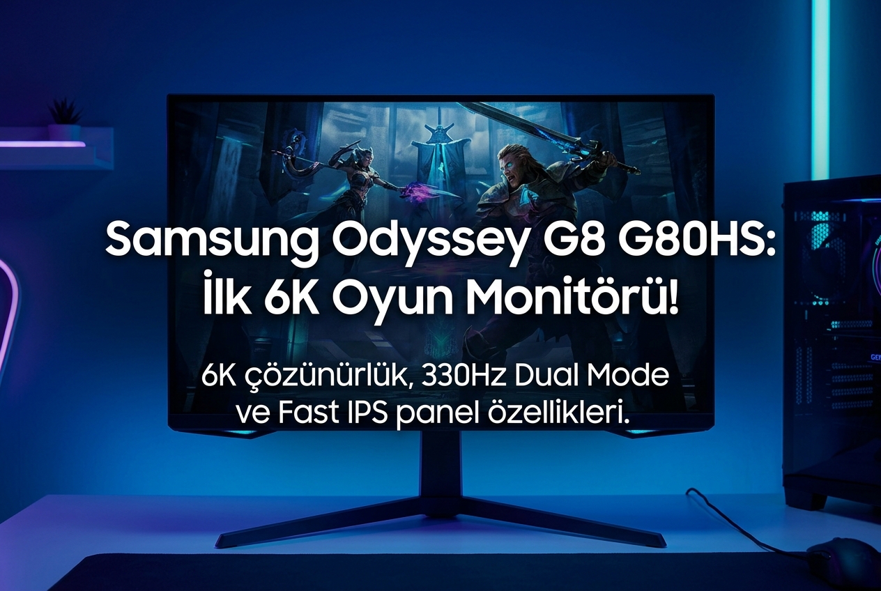 Samsung Odyssey G8 G80HS: Dünyanın İlk 6K Oyun Monitörü Satışa Çıktı