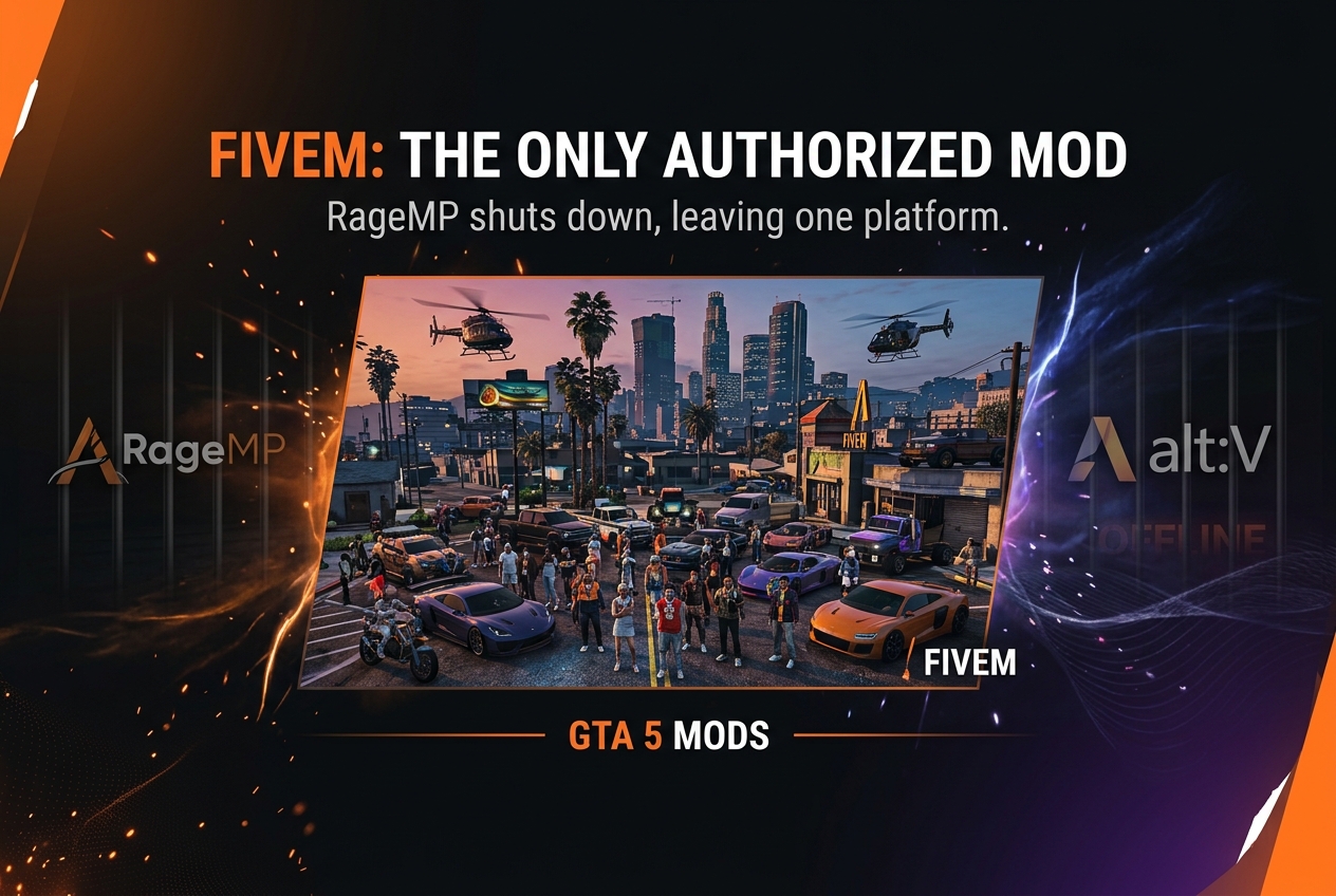 Take-Two Shuts Down RageMP: FiveM Now the Only Legal GTA 5 Multiplayer Mod