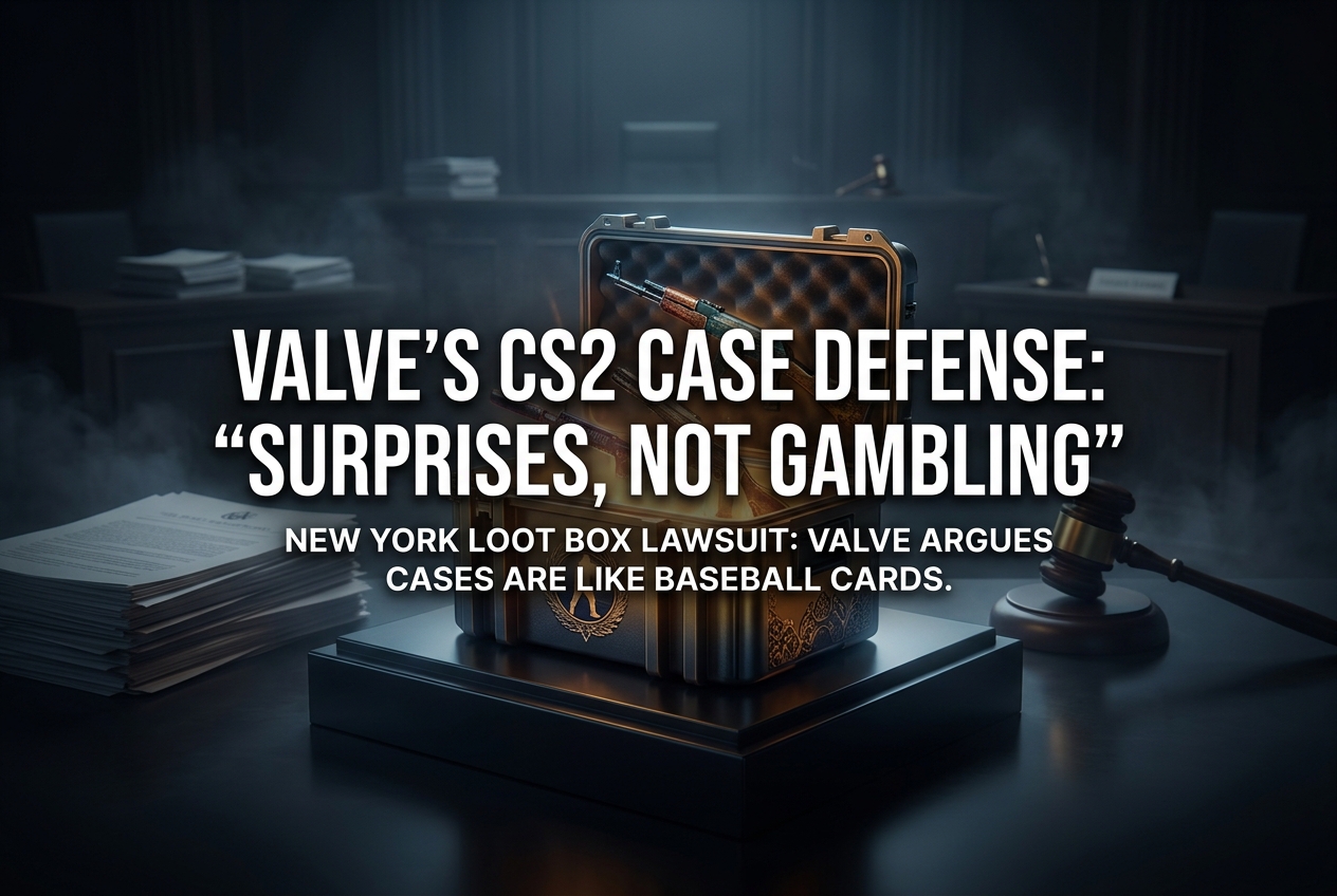 Valve Fights Back: "Loot Boxes Are Surprises, Not Gambling," Says CS2 Developer in Court Filing