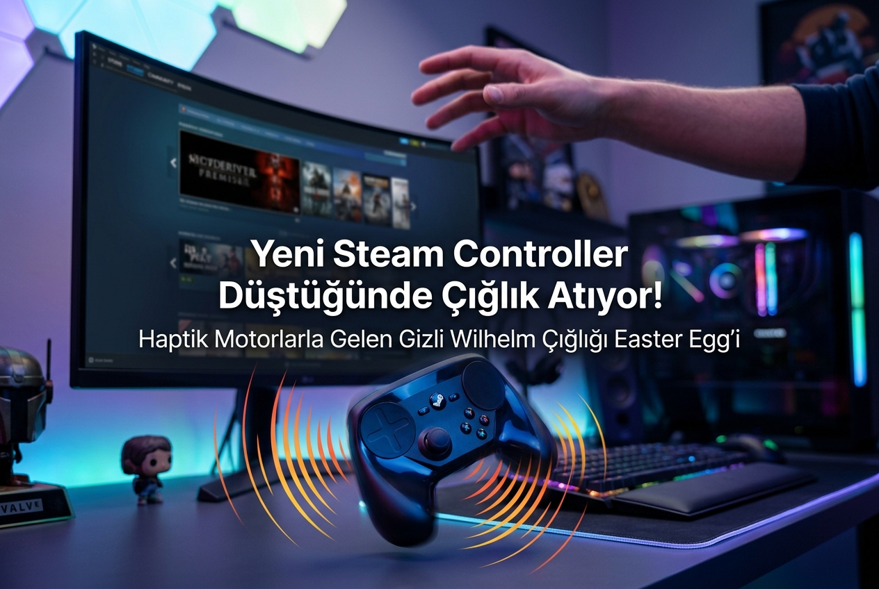 Yeni Steam Controller’ı Düşürünce Çığlık Atıyor: Valve’ın Gizli Wilhelm Sürprizi