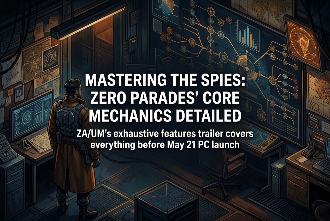 Zero Parades: For Dead Spies Gameplay Trailer Breaks Down Every Core Mechanic Before Launch