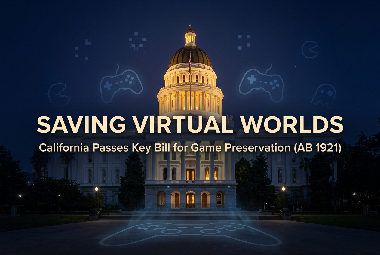 California Passes Stop Killing Games Bill: What AB 1921 Means for the Future of Game Preservation