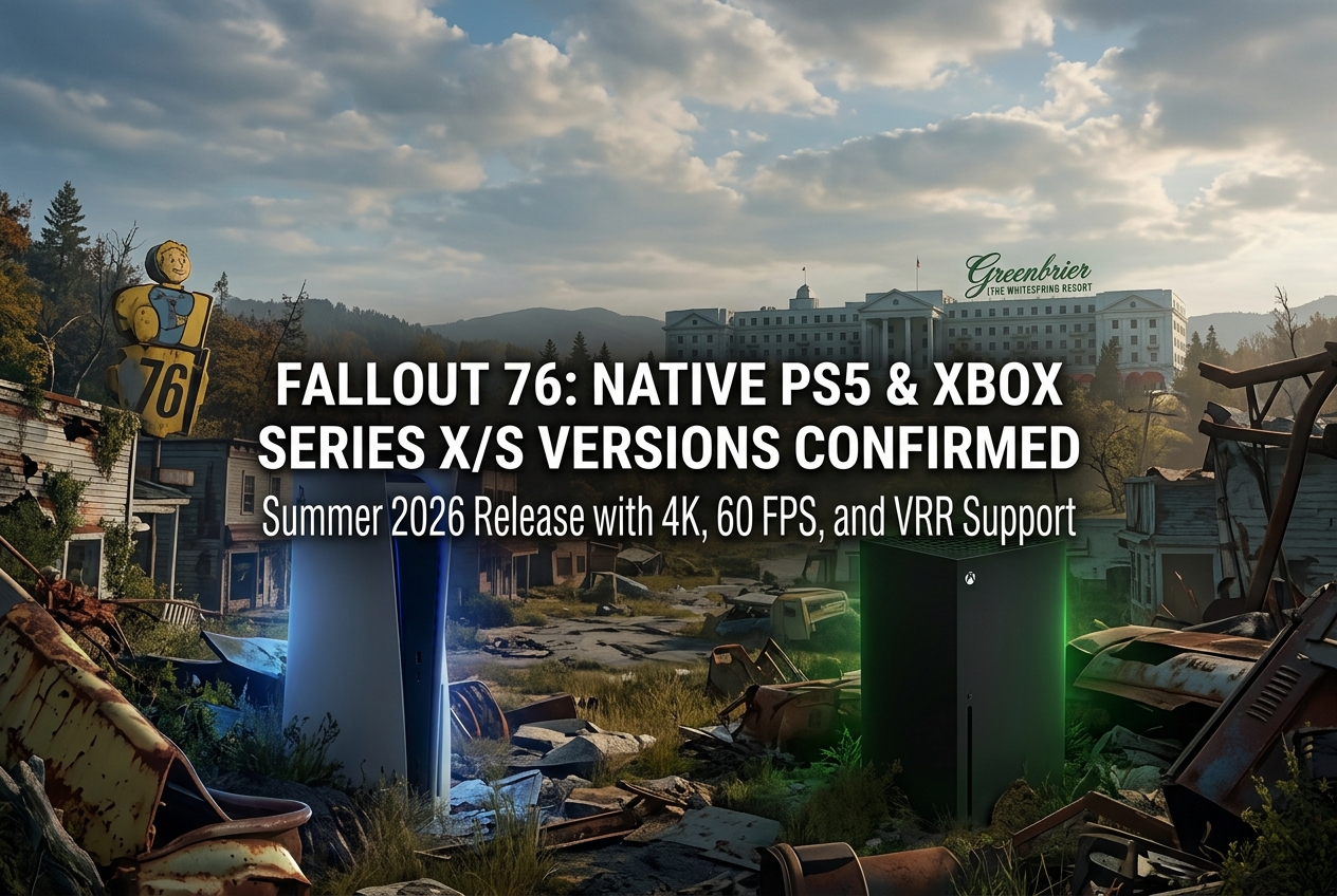 Fallout 76 PS5 and Xbox Series X/S Native Versions Confirmed for Summer 2026