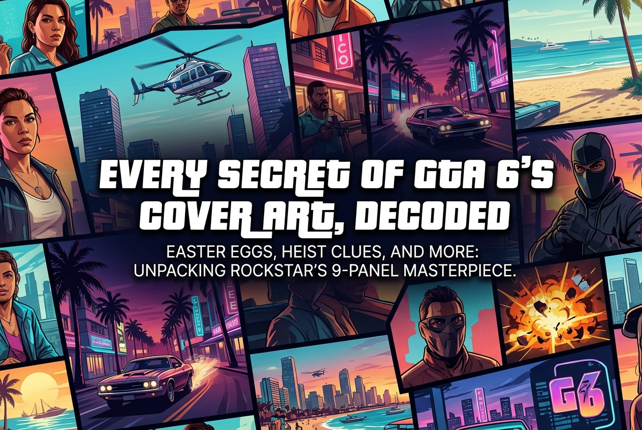 Every Hidden Detail in GTA 6’s Official Cover Art: All 9 Panels Explained