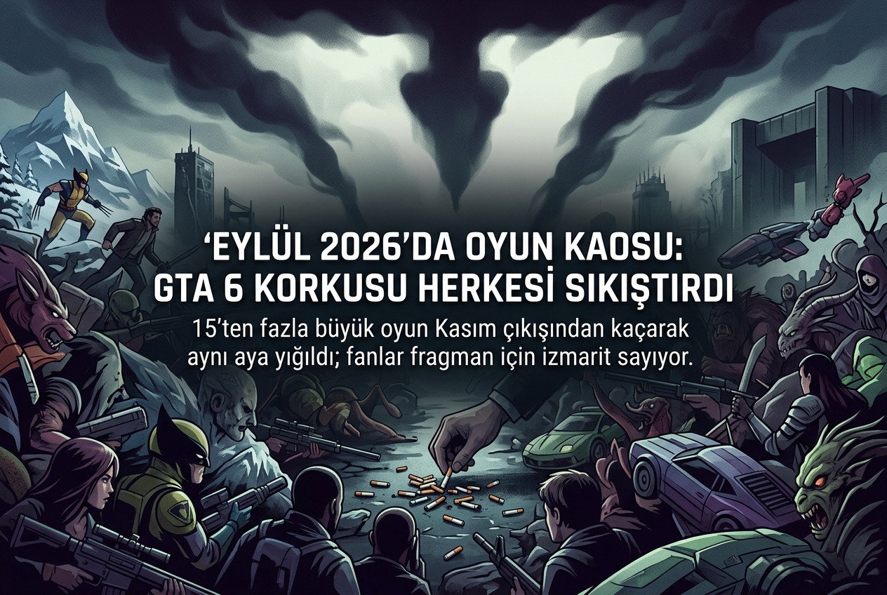 GTA 6 Gölgesi Eylül 2026’yı Boğuyor: 15 Oyun Aynı Aya Sıkıştı, Fanlar İzmarit Sayarak Fragman Arıyor