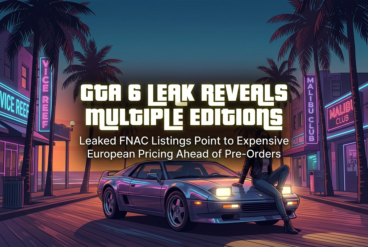 GTA 6 European Prices Leak From FNAC: Five Editions Ranging From €89.99 to €199.99