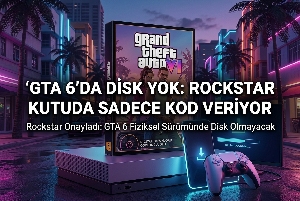 GTA 6’da Disk Yok: Rockstar Kutuda Sadece Kod Veriyor, İşte Tüm Detaylar