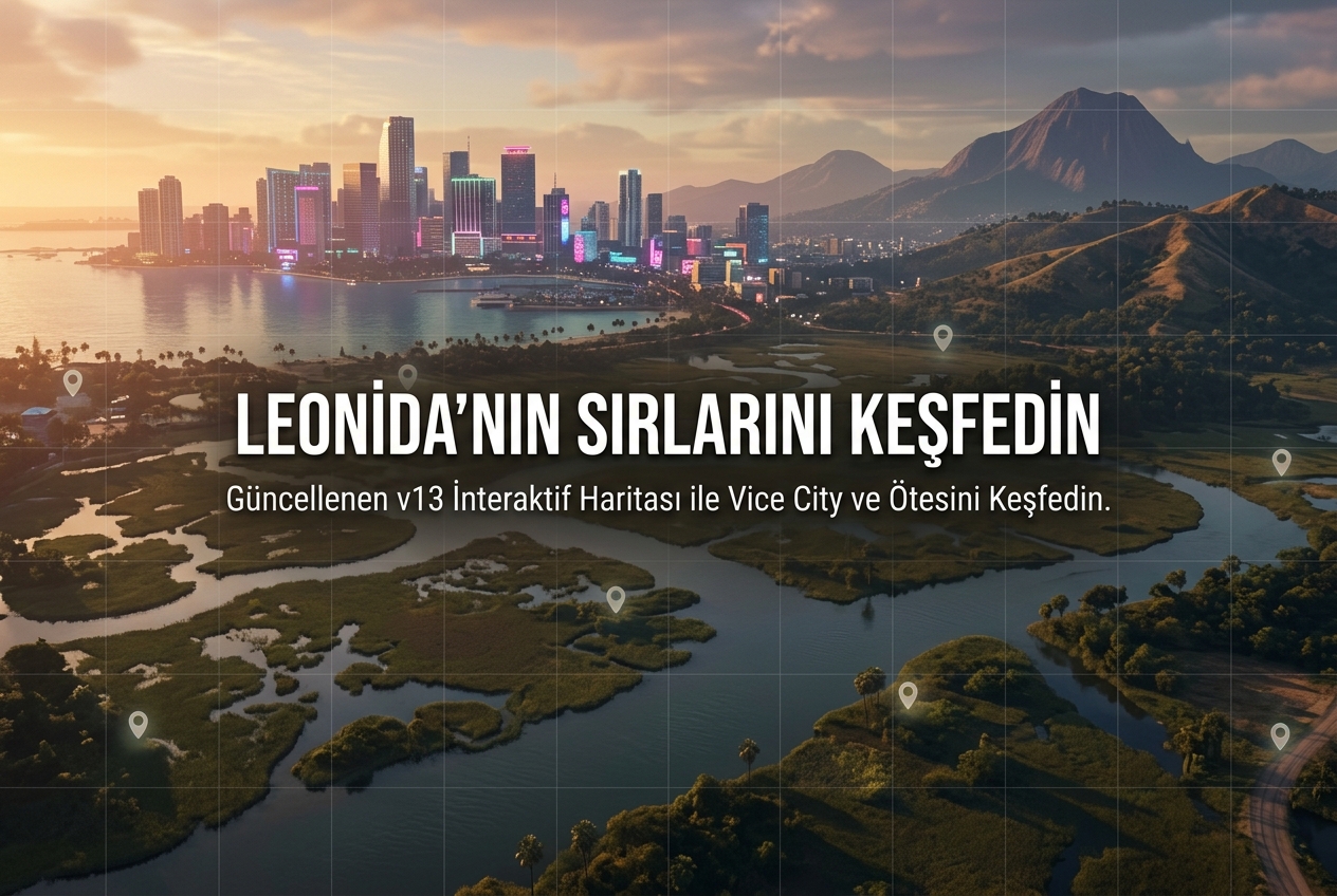 GTA 6 İnteraktif Haritası Güncellendi: Leonida'da En Çok Vakit Geçireceğiniz Bölgeler