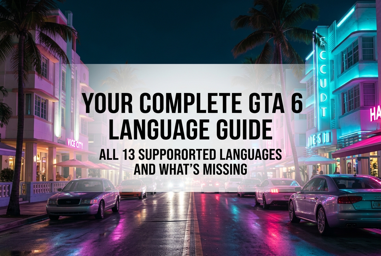 GTA 6 Confirmed With 13 Languages: Full List and What's Missing