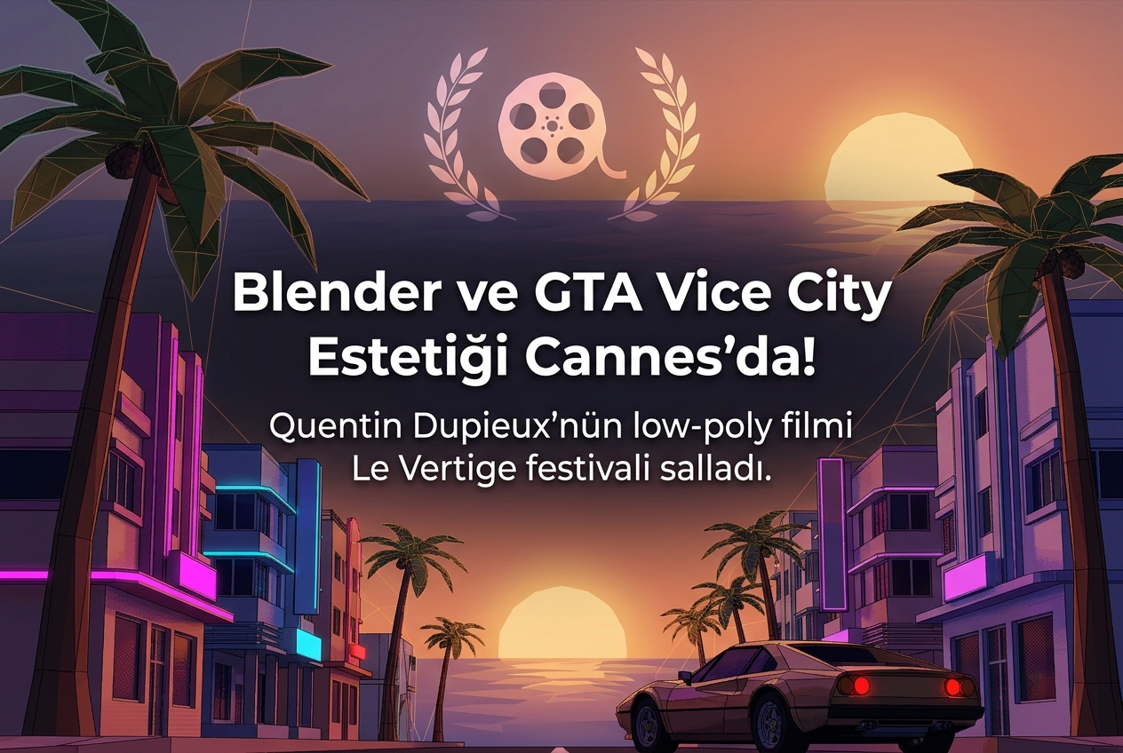 GTA Vice City’den Esinlenen Film Le Vertige, Cannes’ı Salladı: Blender ve iPhone ile Çekilen PS2 Estetiğindeki Komedi