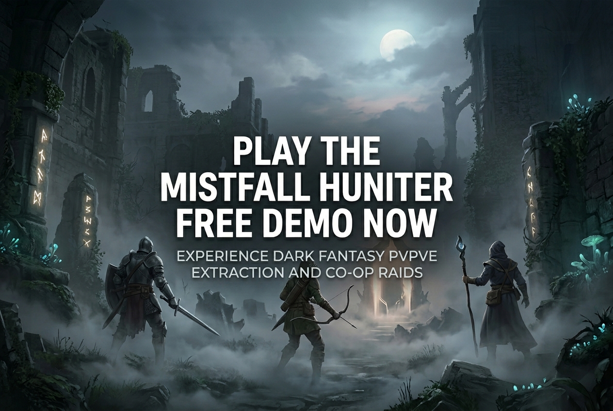 Mistfall Hunter Ücretsiz Demo Yayınlandı: Elden Ring Tadında Extraction RPG Deneyimi