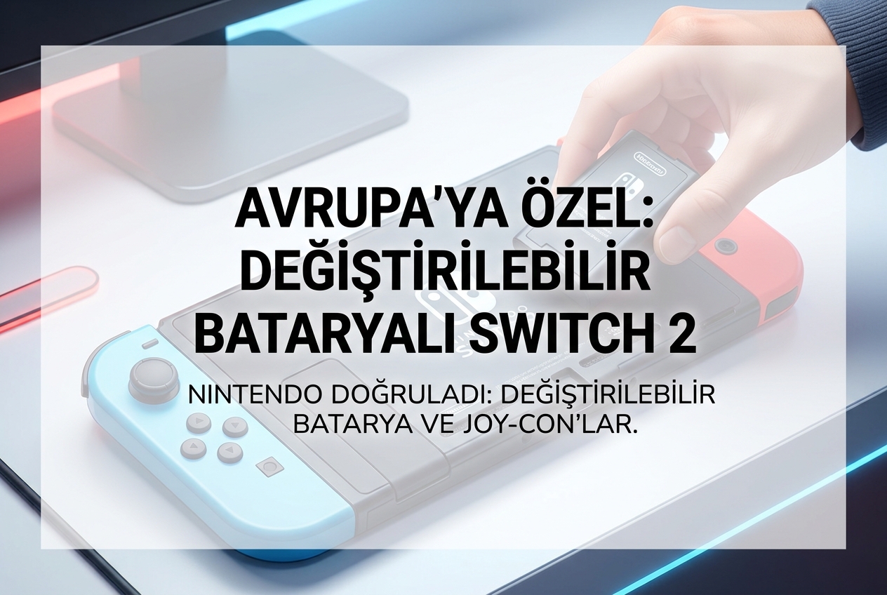Nintendo Switch 2'ye Avrupa İçin Değiştirilebilir Batarya Geliyor: Bilmeniz Gerekenler
