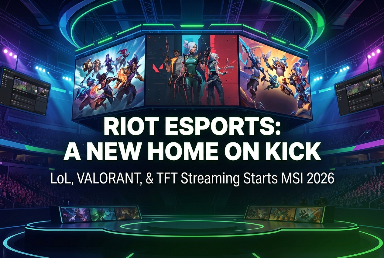 Riot Games Partners with Kick: LoL, VALORANT, and TFT Esports Now Streaming on Kick