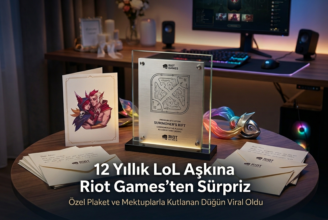 Riot Games’ten Düğün Sürprizi: 12 Yıllık LoL Aşkına Özel Plaket ve Kişisel Mektuplar