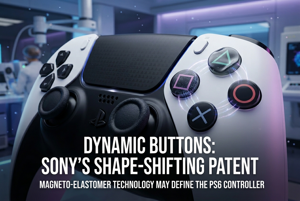 Sony Patents a Controller With Buttons That Physically Harden and Soften During Gameplay