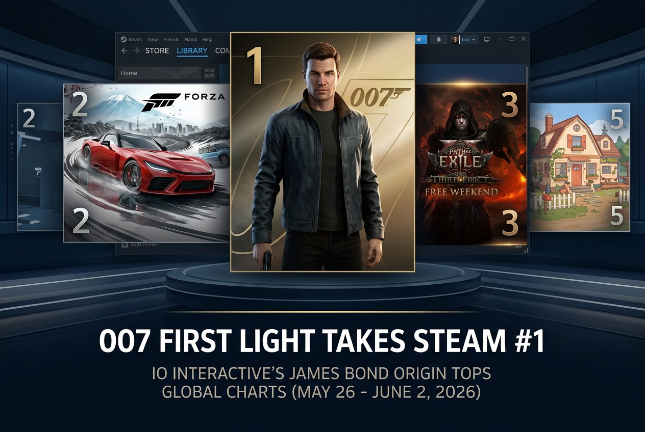 Steam’s Best-Selling Games This Week: 007 First Light Tops the Charts (May 26 – June 2, 2026)