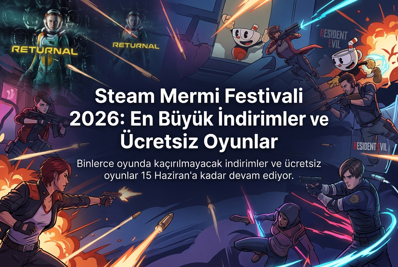 Steam Mermi Festivali 2026: En İyi İndirimler ve Ücretsiz Oyunlar (8-15 Haziran)
