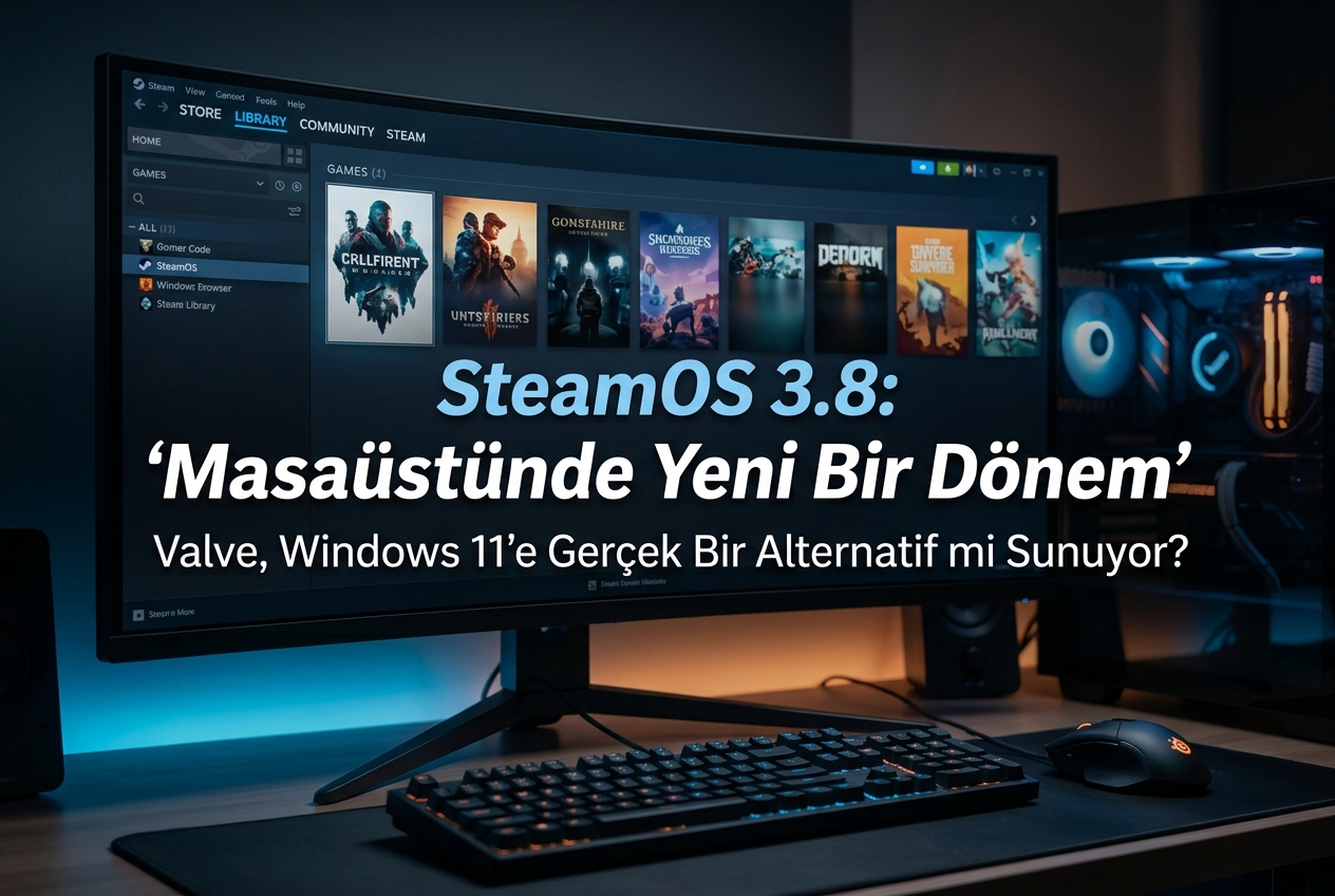 SteamOS 3.8 ile Masaüstü Oyunculuk Değişiyor: Windows 11’e Gerçek Bir Alternatif mi Geliyor?