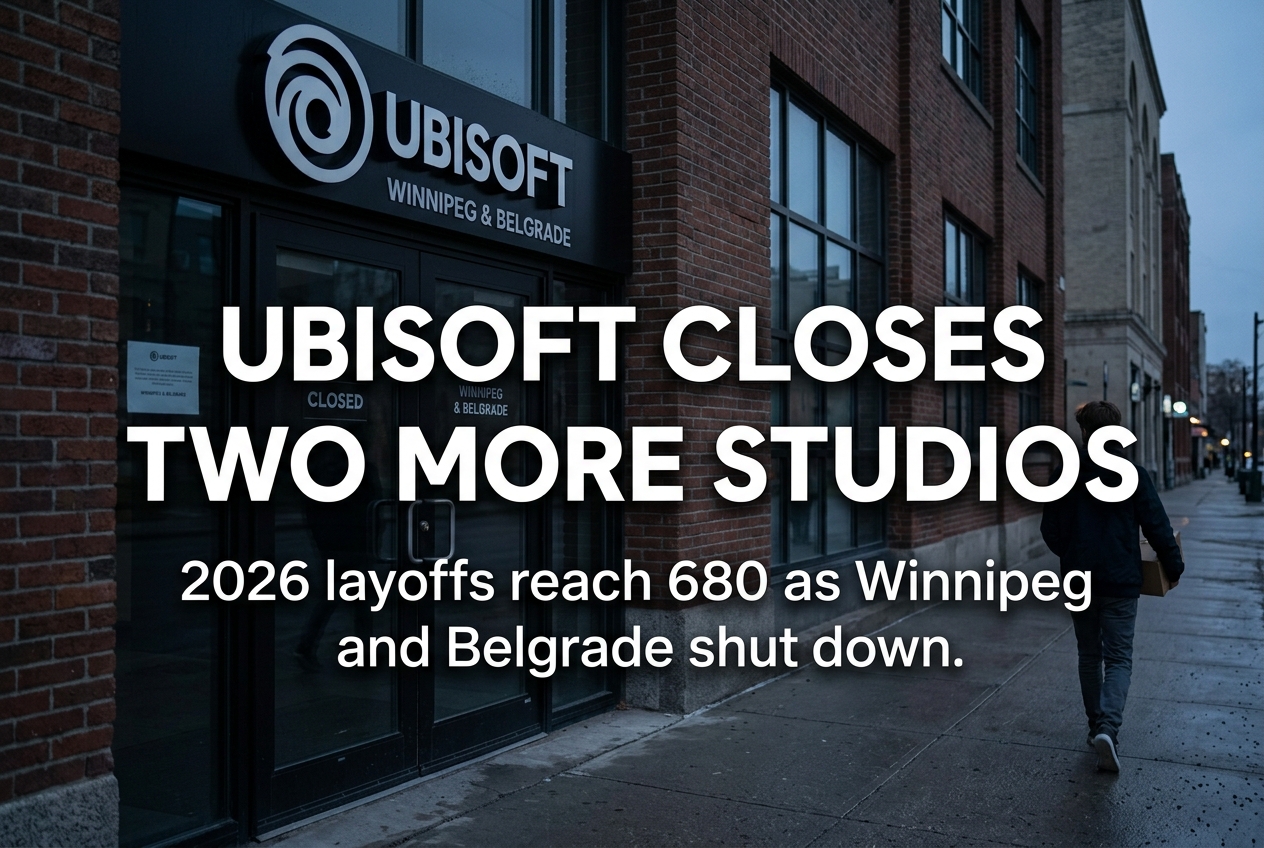 Ubisoft Closes Two More Studios as 2026 Layoffs Reach 680 Jobs