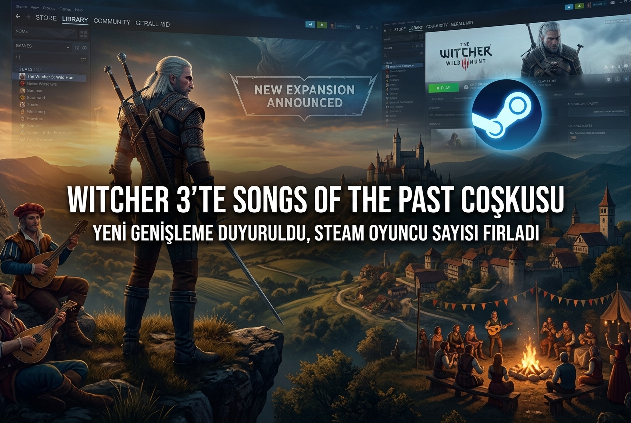 The Witcher 3 Songs of the Past Duyurusu Sonrası Steam’de Oyuncu Patlaması Yaşandı