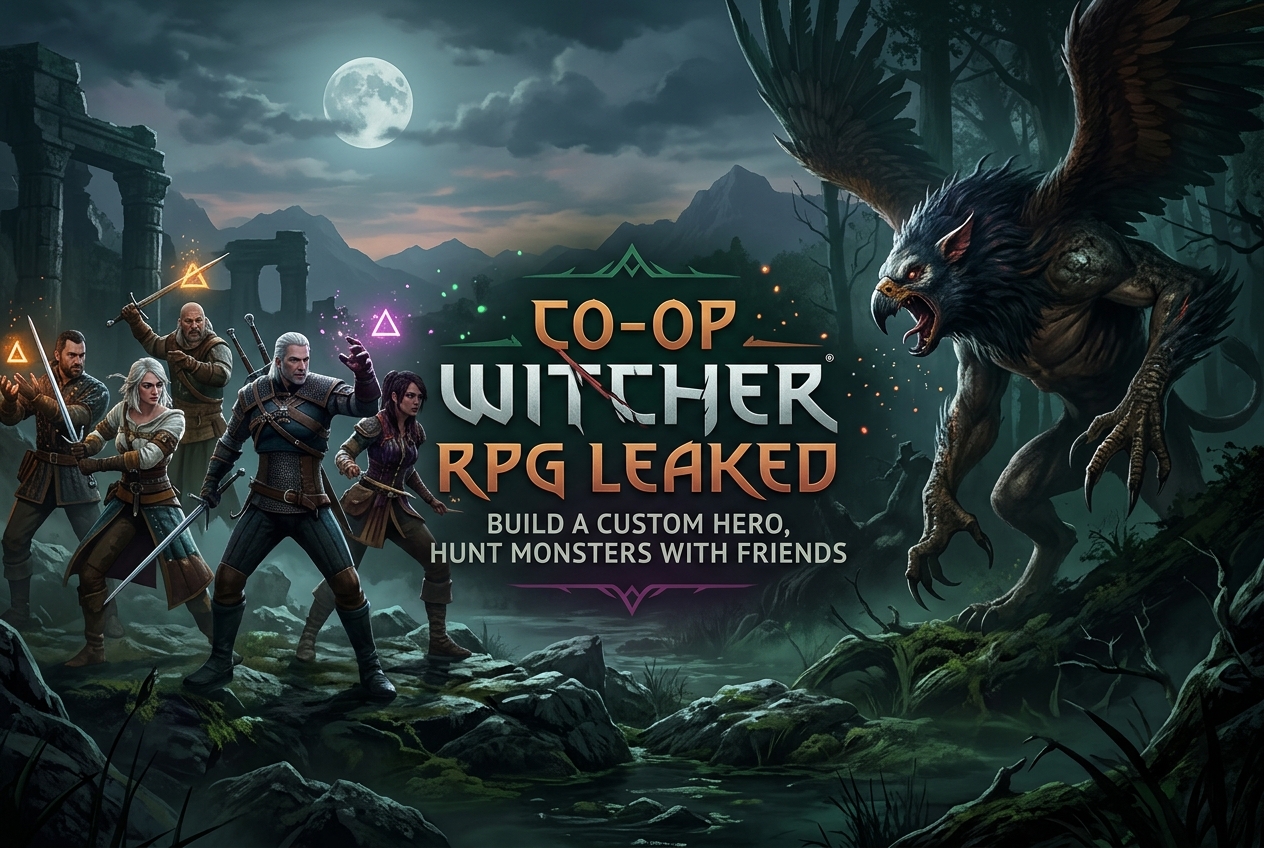 The Witcher Co-Op Game Leak: Create Your Own Witcher in a Free-to-Play RPG