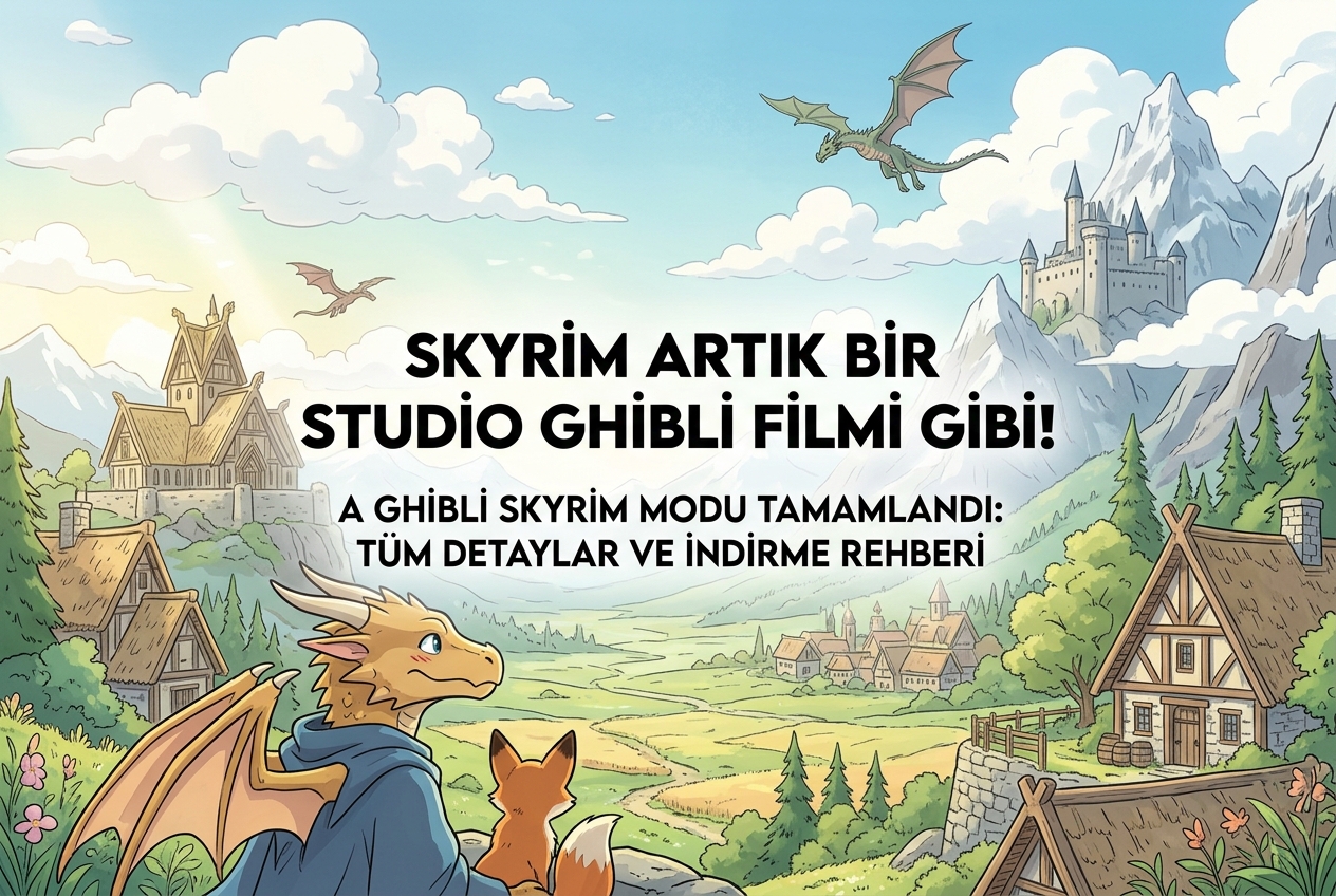 Skyrim'i Studio Ghibli Animesine Çeviren Mod Projesi Tamamlandı: İndirme Rehberi ve Detaylar