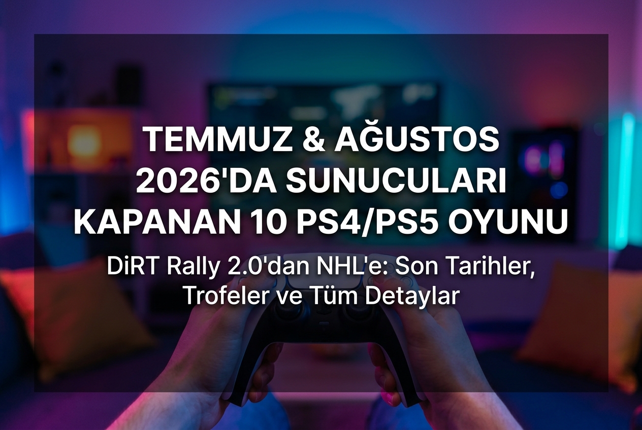 Temmuz ve Ağustos 2026'da Kapanacak PS4/PS5 Oyunları: Tarihler ve Bilmeniz Gerekenler