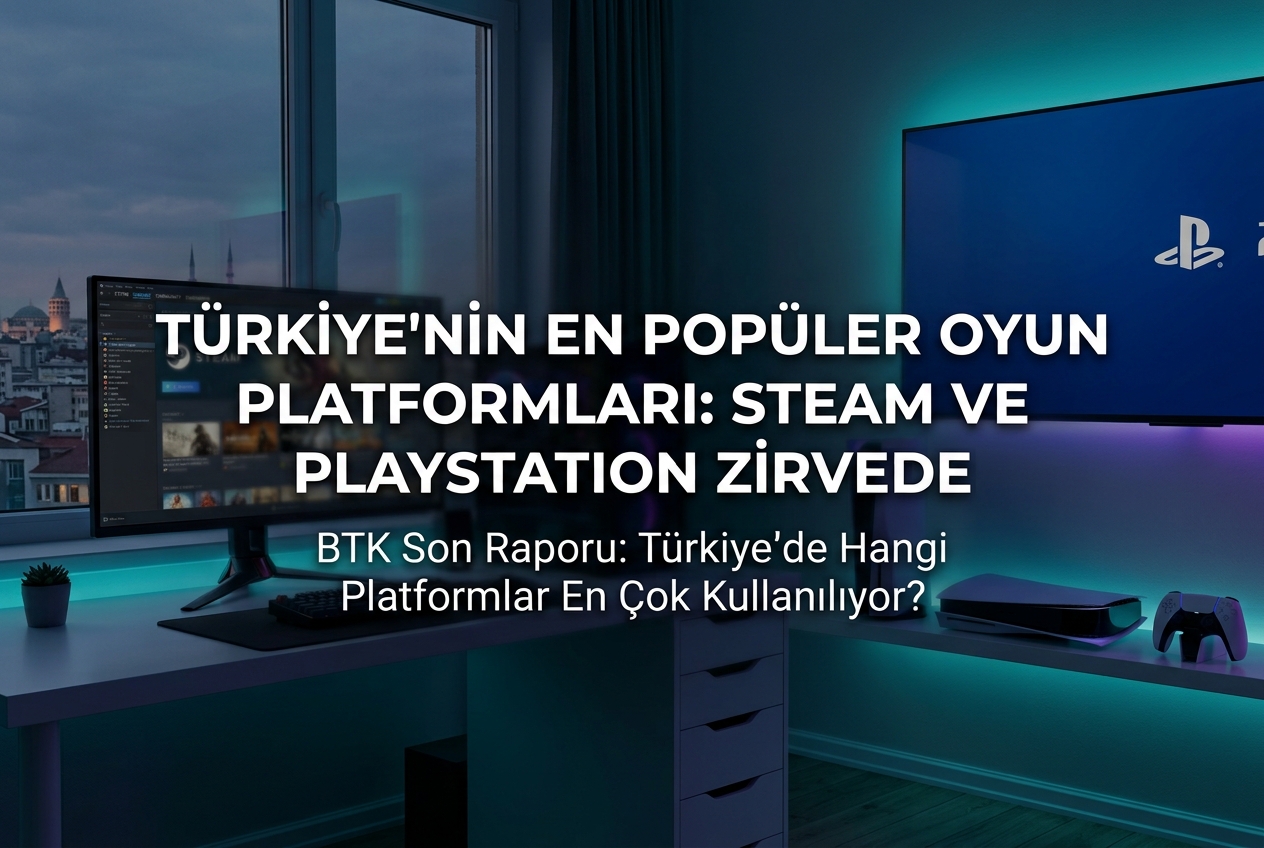BTK Verilerine Göre Türkiye’nin En Popüler Oyun Platformları: Steam ve PlayStation Zirvede